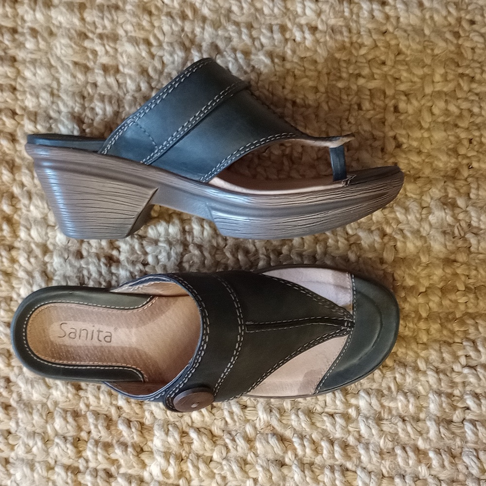 Sanita  leather Slip On Thong Sandals